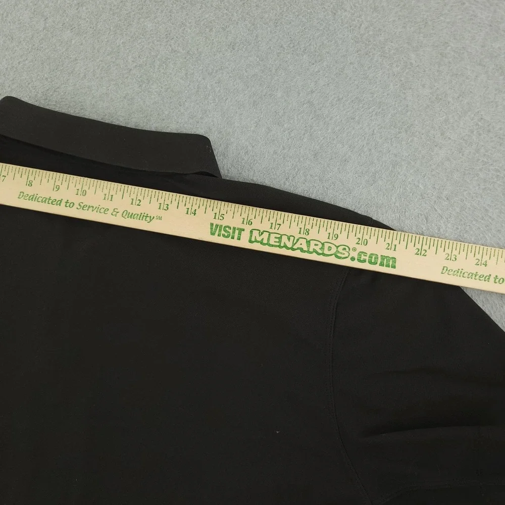 The North Face Polo Shirt Mens 2XL Short Black 1/4 Zip Performance Stretch
